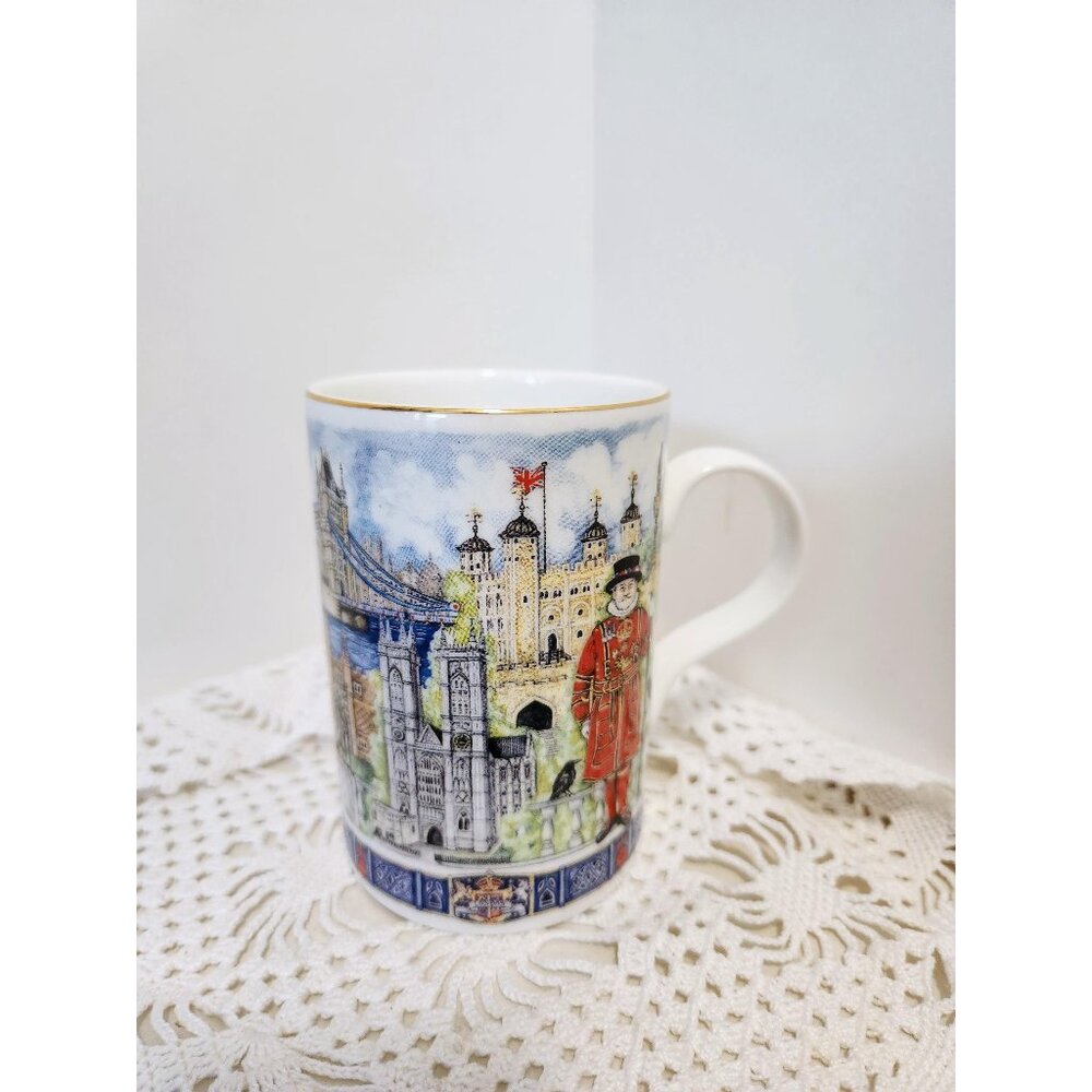 Vintage James Sadler Thameside London Heritage Porcelain Souvenir Mug